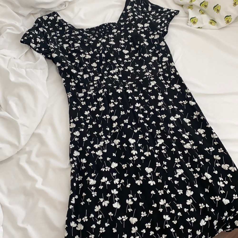 Black floral dress
